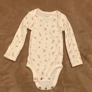 Carter's White Floral Long Sleeve Bodysuit